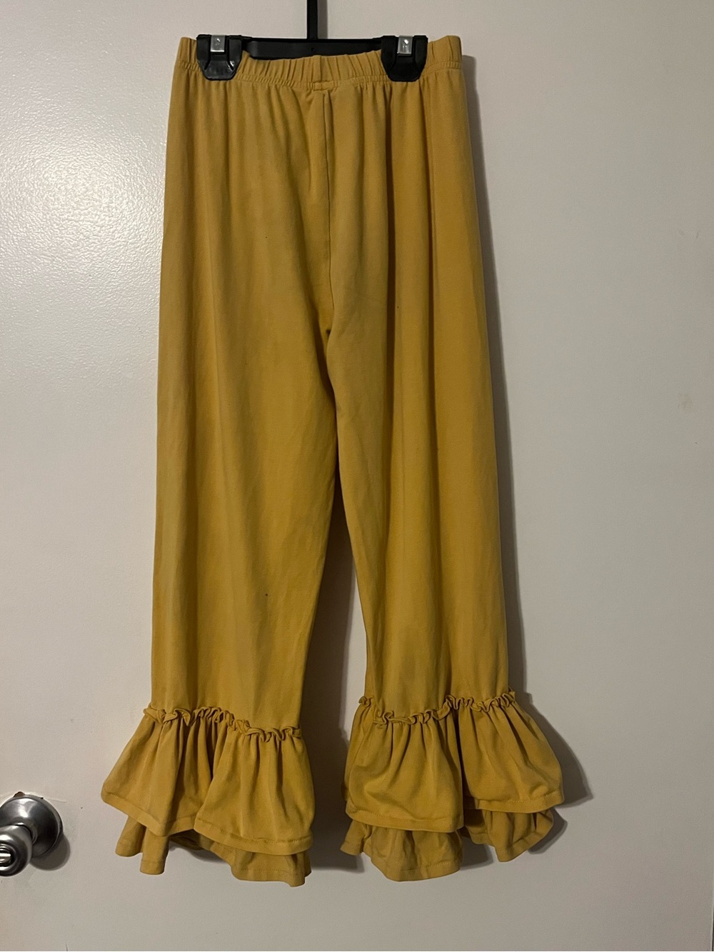 Matilda Jane Mustard Ruffle-Hem Pants - Picture 2 of 5